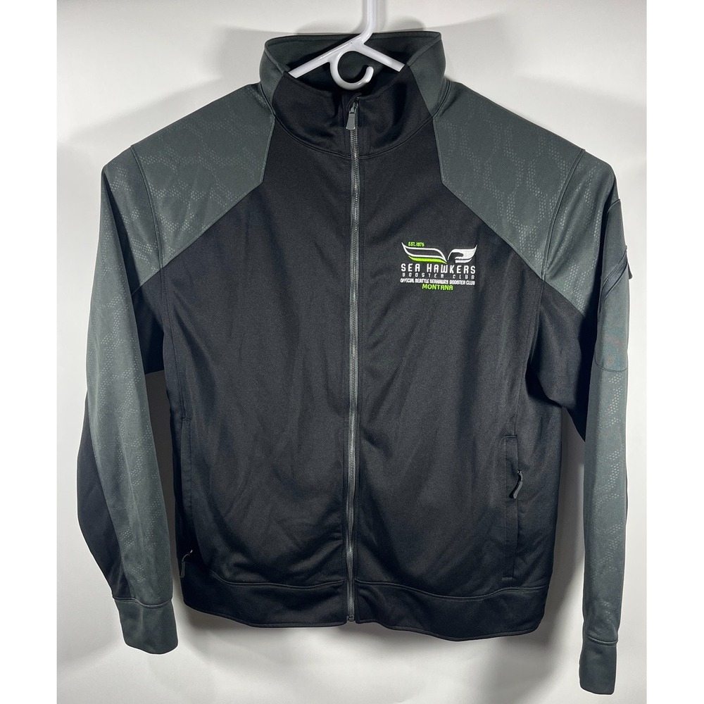 X-Grain Montana Sea Hawkers Seahawks Booster Club Jacket Men's 2X Black/Gray